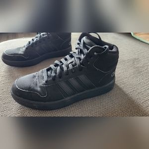 Adidas Mens  Hoops 2.0 Mid Black Basketball Shoes Sneakers Size 7.5